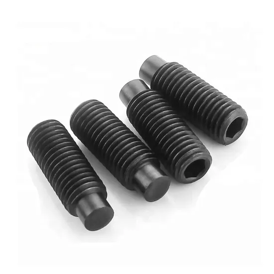 Top Quality CNC Milling Custom Black Oxidation Steel Grub Screw with Hexagon Socket 